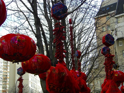 爆竹|2009年2月1日パリ13区(中国人街)の旧正月